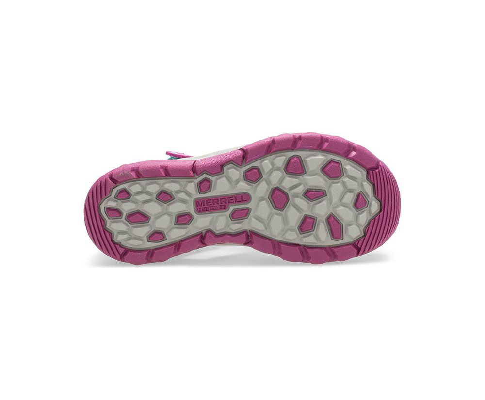 Merrell Sandals Turquoise/Purple - Hydro Moc - Kids 31PEQCFYW